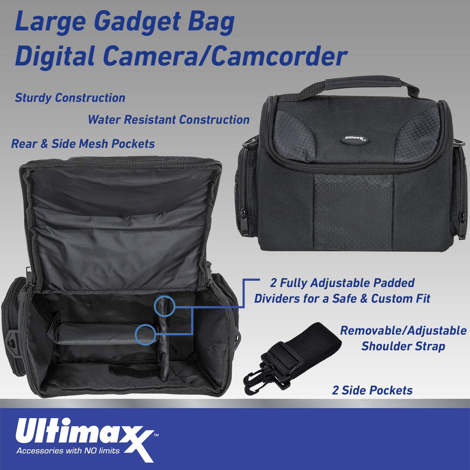 Large Gadget Bag Digital Camera/Camcorder - Ultimaxx