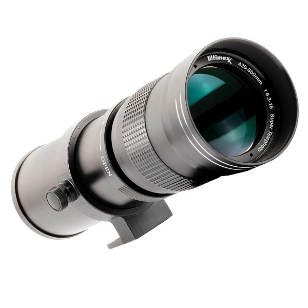 thumbnail image 2 of Ultimaxx 420-800mm F/8.3-16 Super HD Telephoto Zoom Lens - Manual T-Mount For Nikon DSLR Cameras 2 of 14