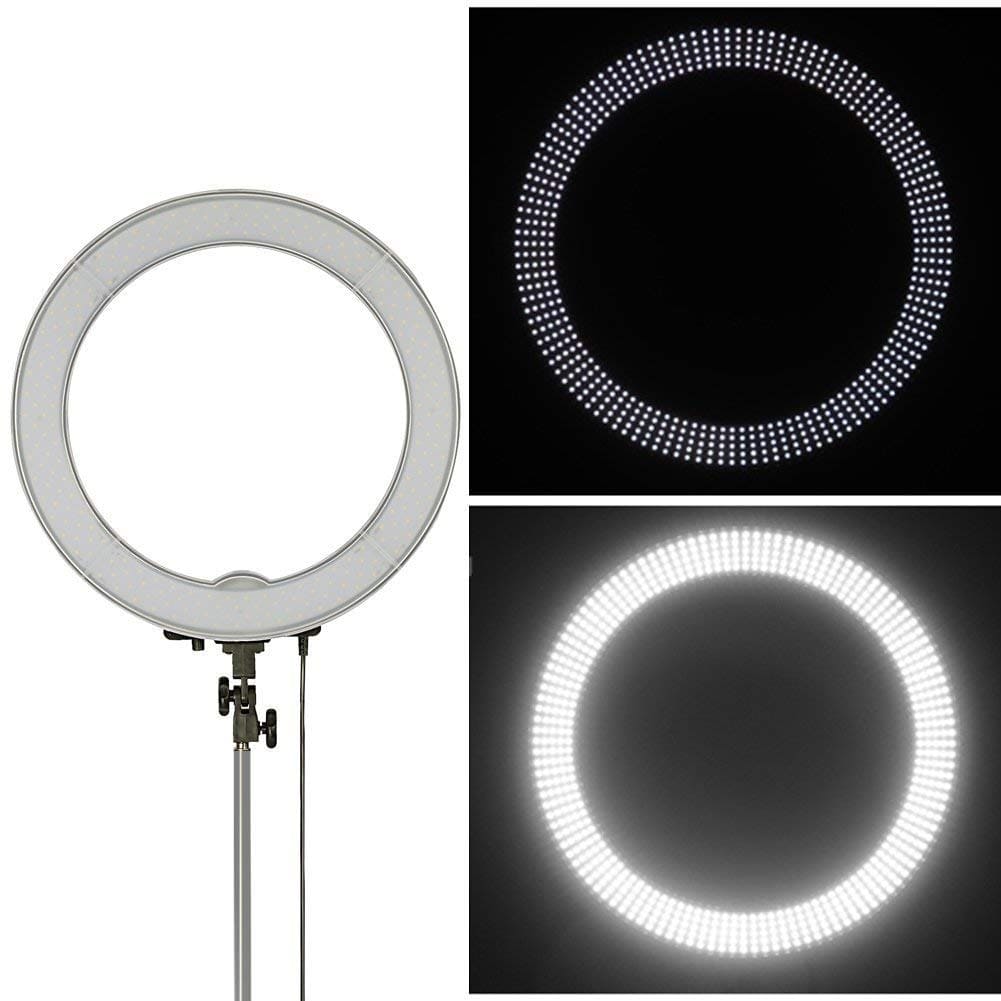 18" Led Ring Light Kit w/ Stand, Case, Diffusers