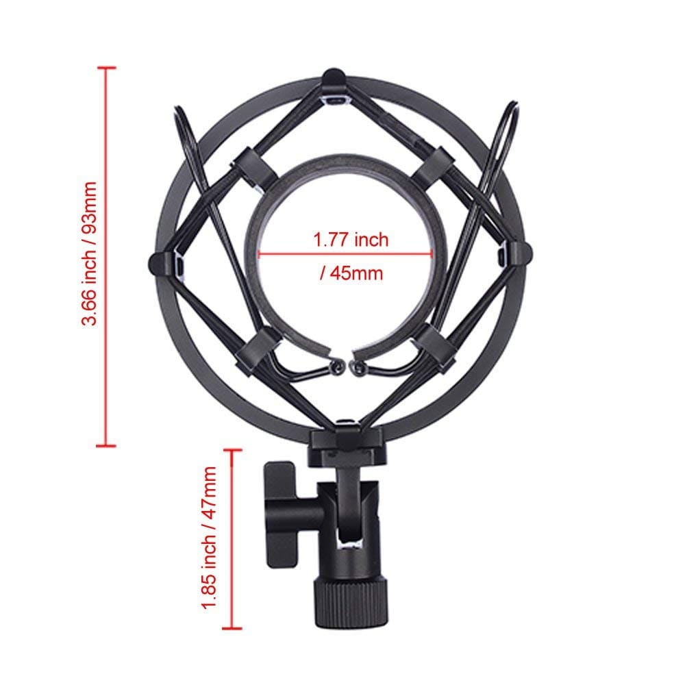 Microphone Shock Mount With Pop Filter