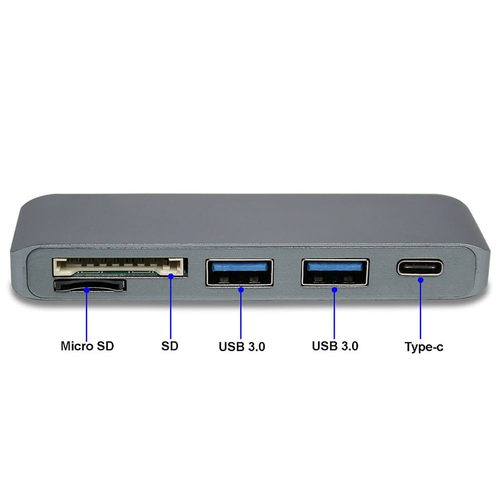 Type-C USB 3.0 Hub 3 in 1 Aluminum Combo Hub for MacBook