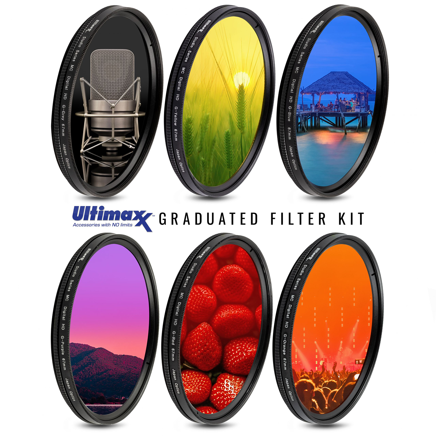 6PC Professional Gradual Color Filter Kit