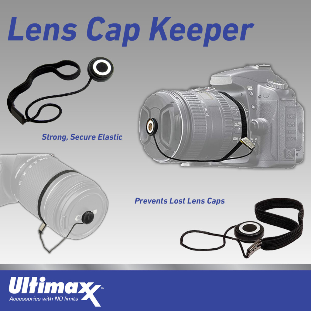 Universal Lens Cap Keeper Designed for all Digital SLR Cameras Ultimaxx